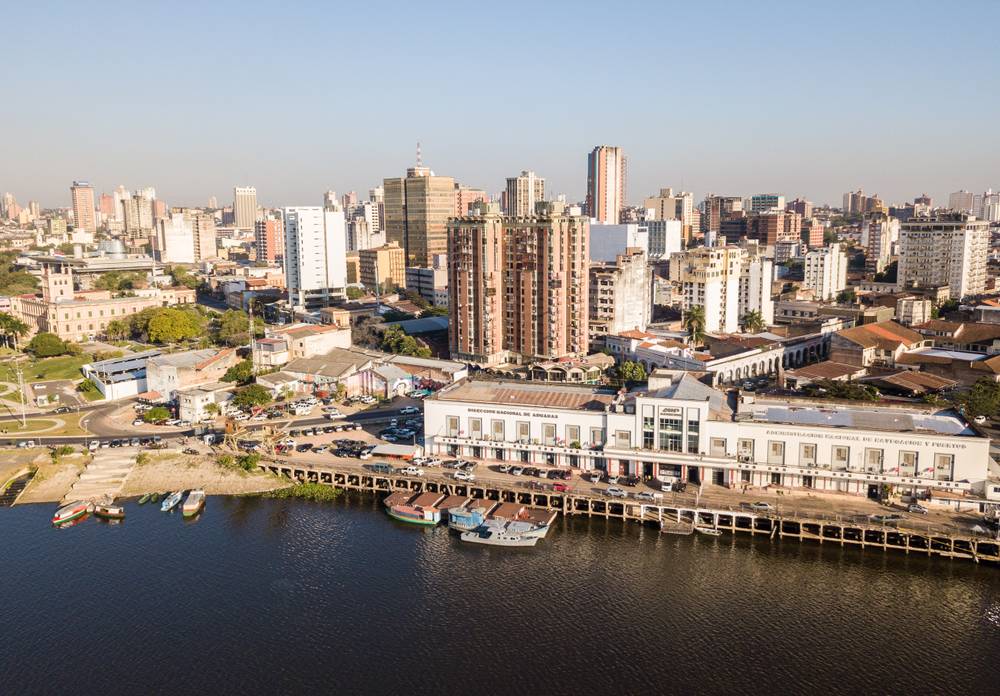 Vista panorâmica de Assunção no Paraguai
