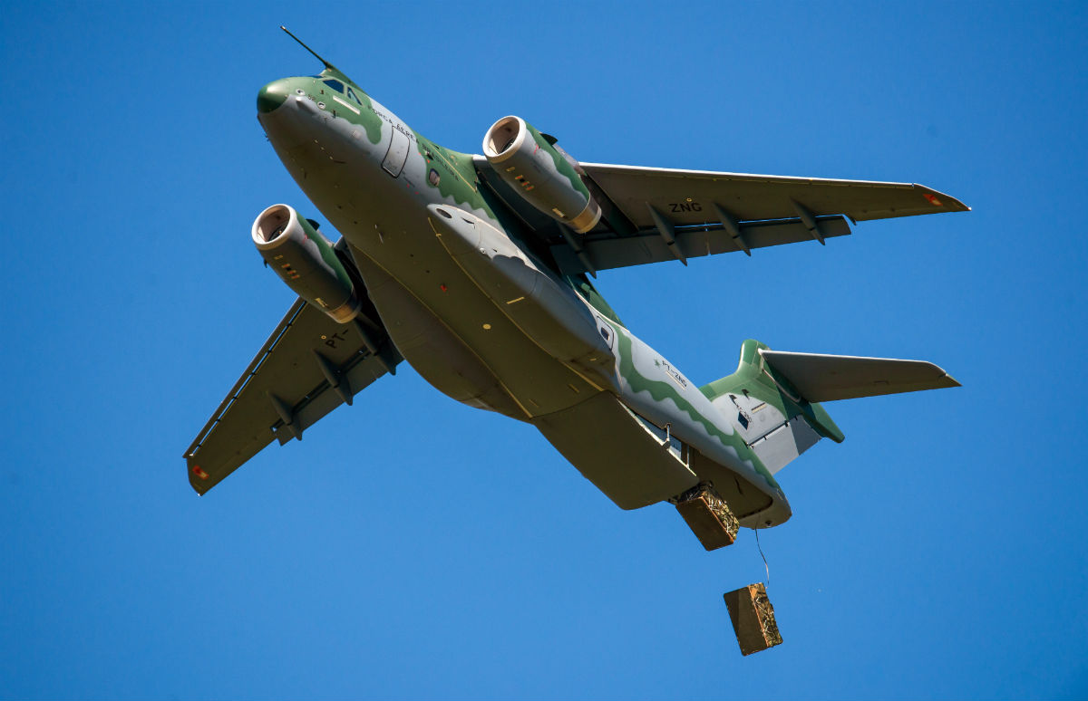 O KC-390 é a maior aeronave já construída pela indústria aeronáutica brasileira. Foto: Claudio Capucho/Embraer