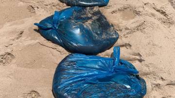 Limpurb atua para retirar novas manchas de óleo em praias de Salvador (SECOM/Salvador)