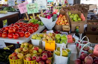 Preços de alimentos na feira