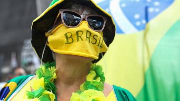 Manifestação de apoio a Bolsonaro - coronavírus (Foto: Alexandre Schneider/Getty Images)