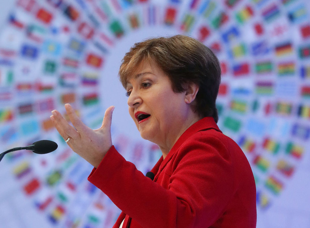 A diretora-gerente do Fundo Monetário Internacional (FMI), Kristalina Georgieva Foto: Mark Wilson/Getty Images)