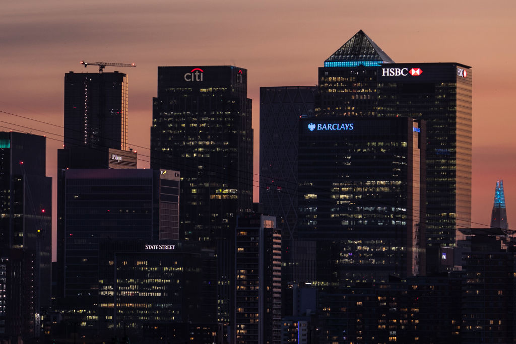 Vista do Canary Wharf, distrito financeiro de Londres