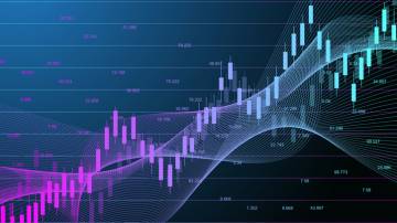 Stock market or forex trading graph chart suitable for financial investment concept. Economy trends background for business idea. Abstract finance background. Vector illustration