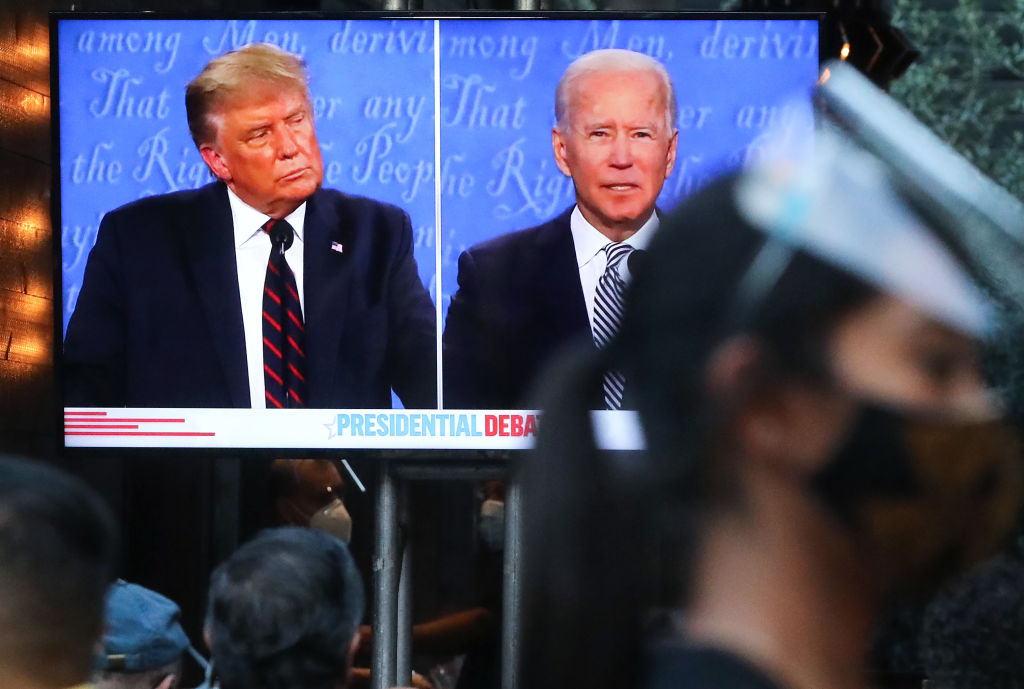 Donald Trump e Joe Biden no primeiro debate presidencial (Foto: Mario Tama/Getty Images)