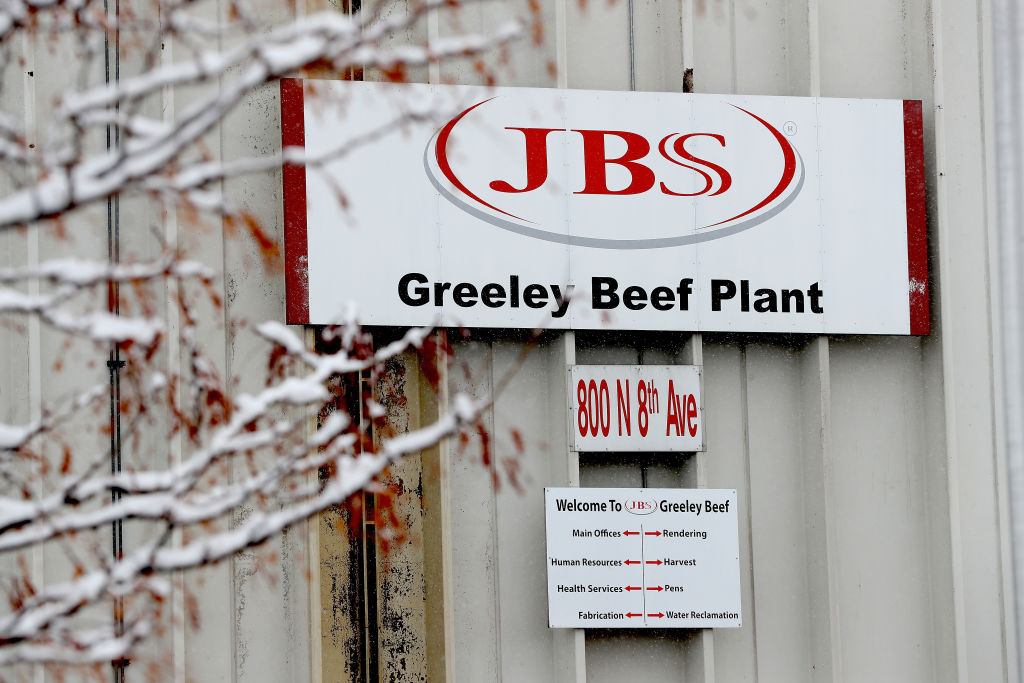 Planta da JBS no Colorado, EUA (Foto: Matthew Stockman/Getty Images)