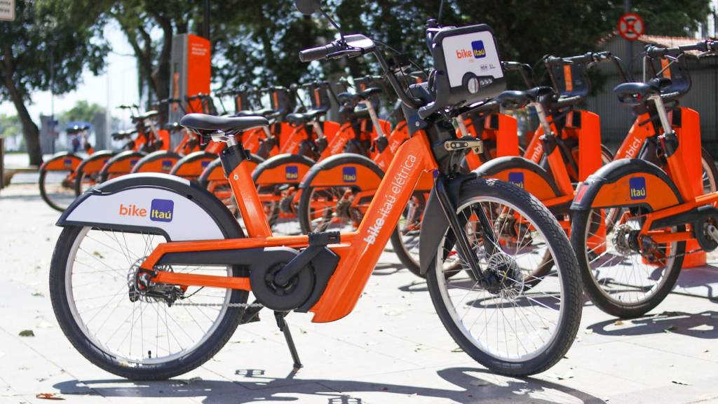 Bicicletas compartilhadas do Itaú, com gestão pela Tembici (Divulgação)