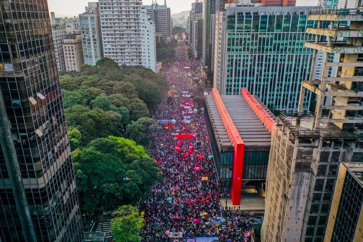 Ato realizado contra o presidente Jair Bolsonaro (sem partido), em 29 de maio, na Avenida Paulista, em São Paulo (Foto: Mídia Ninja, extraída das redes sociais)