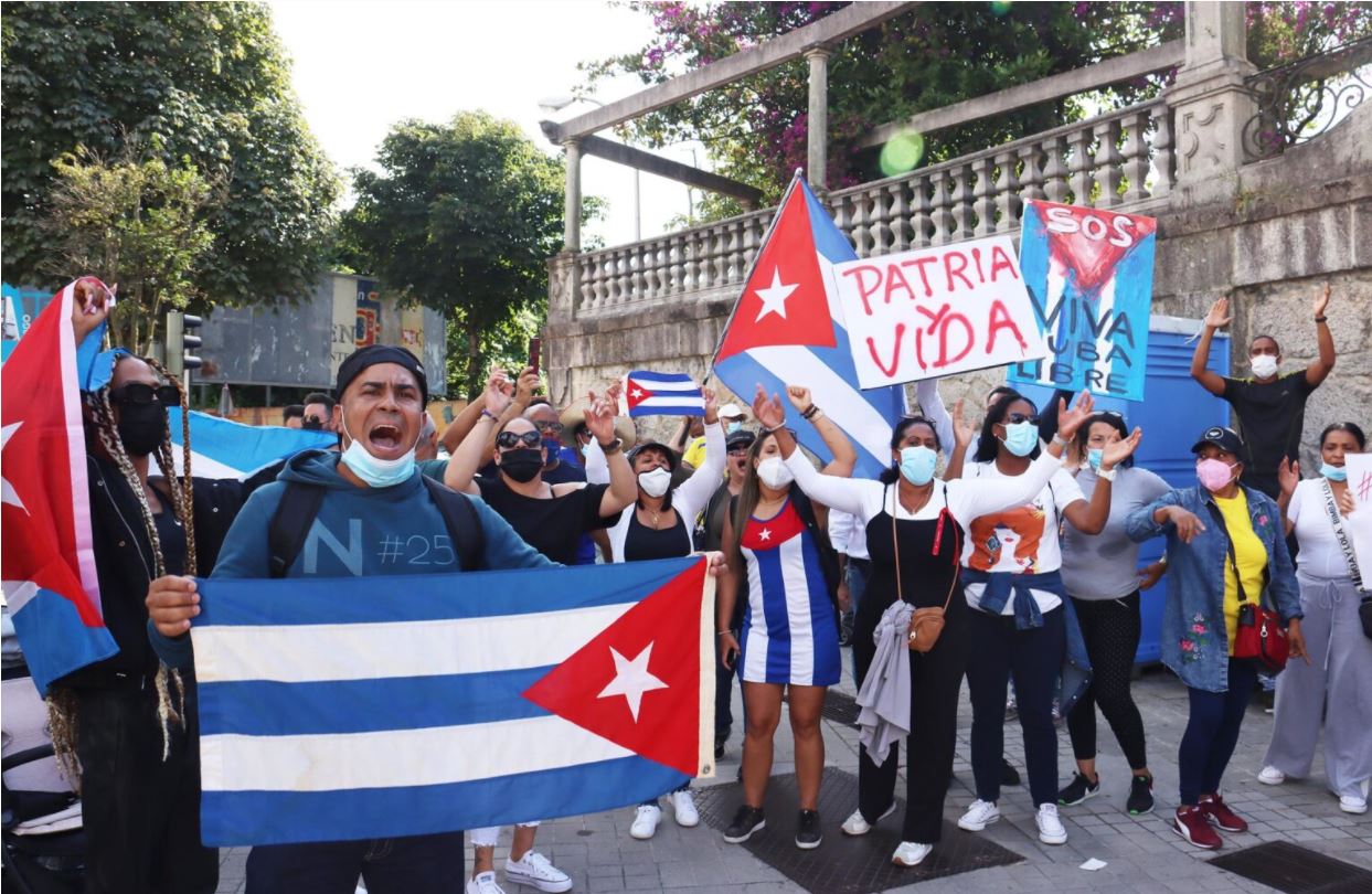 Protestos em Cuba - julho de 2021 (Foto: Elentir)