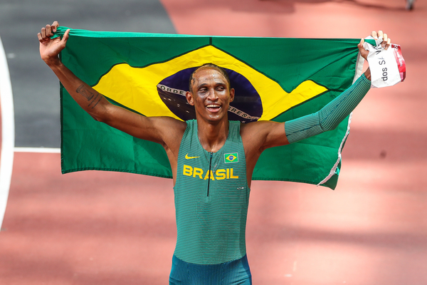 03.08.2021 - Jogos Olímpicos Tóquio 2020 - Atletismo masculino. 400m com barreiras. Na foto o atleta Alison dos Santos. Foto: Gaspar Nóbrega/COB