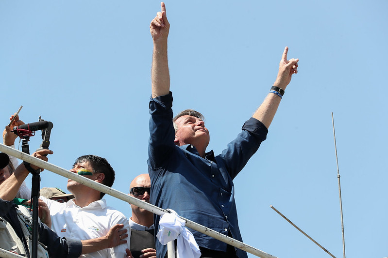 O presidente Jair Bolsonaro (sem partido) durante manifestações no dia 7 de setembro (Foto: Marcos Corrêa/PR)