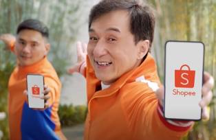 Jackie Chan em comercial da Shopee (Shopee Oficial/YouTube/Reprodução)