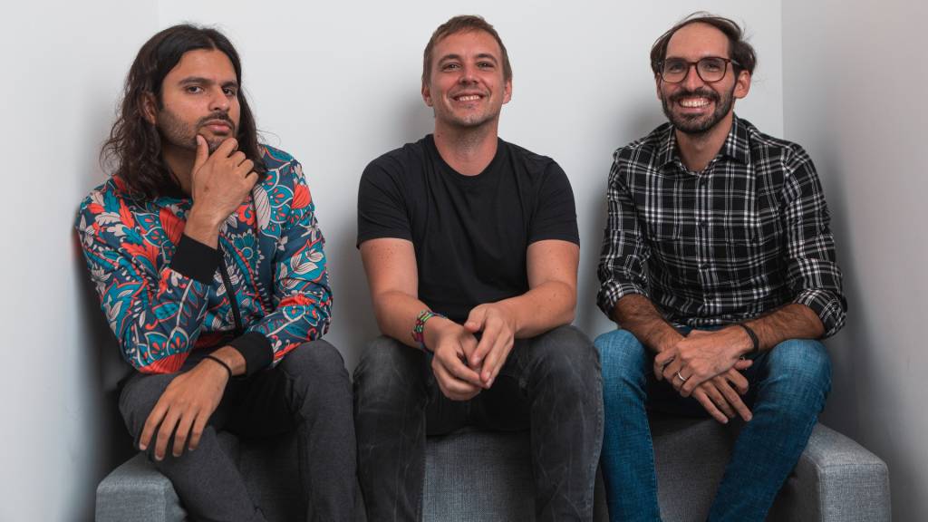 Dhaval Chadha, Antonio Molins e Jorge Soto Moreno, da Justos (Divulgação)