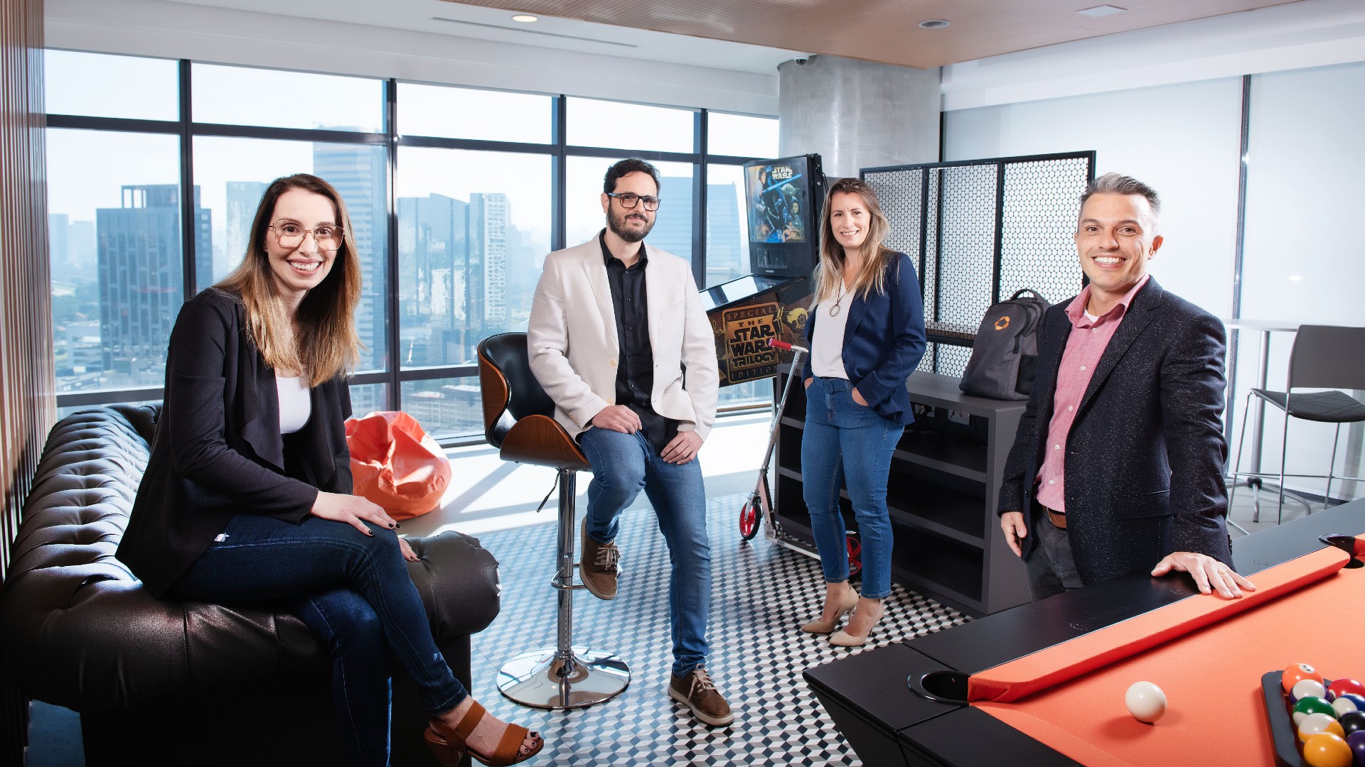 Daniela Binatti, Ricardo Josua, Juliana Motta e Marcelo Parise, cofundadores da Pismo (Divulgação)