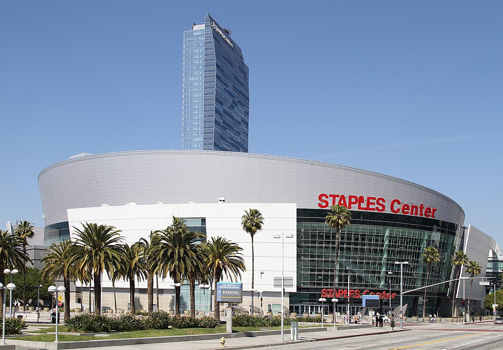 Staples Center, ginásio localizado em Los Angeles, Califórnia