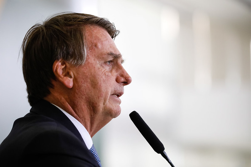 O presidente Jair Bolsonaro discursa em Brasília (Foto: Alan Santos/PR)