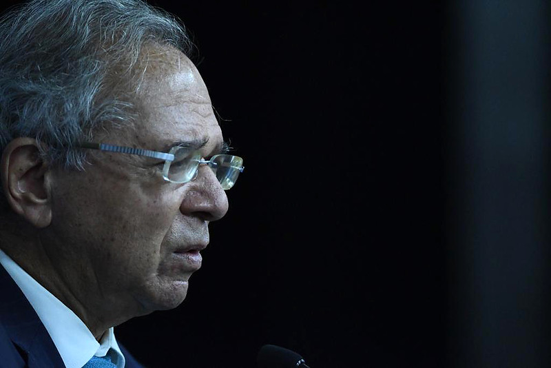 O ministro Paulo Guedes (Economia) durante coletiva de imprensa sobre o balanço de final de ano da economia no país (Foto: divulgação)