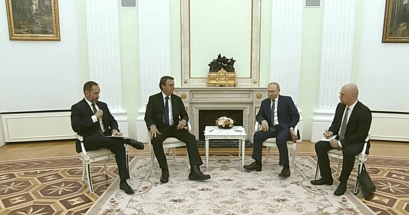 Bolsonaro encontra Putin em Moscou (Reprodução)