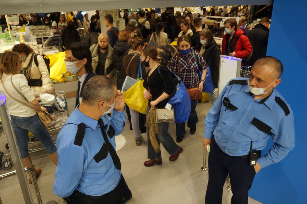 Último dia de funcionamento da loja da Ikea em Moscou, Rússia (Konstantin Zavrazhin/Getty Images)