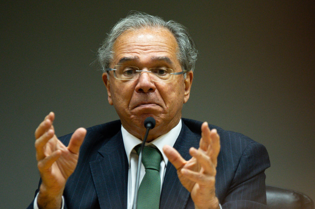 O ministro da Economia, Paulo Guedes (Foto por Andressa Anholete/Getty Images)