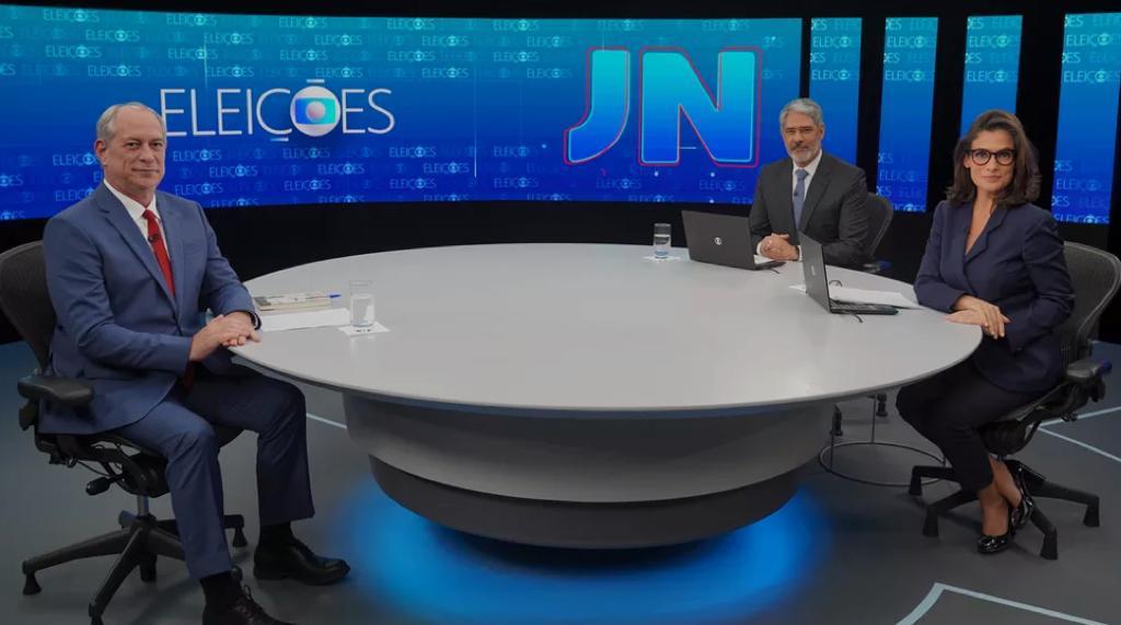 Ciro Gomes, candidato do PDT à Presidência da República, em entrevista ao Jornal Nacional (Divulgação)