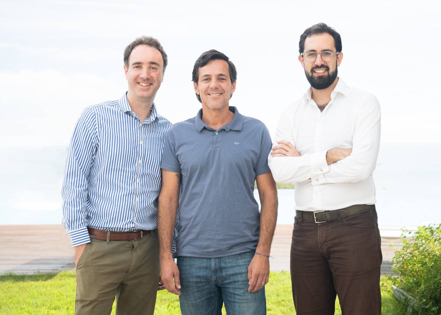 Alex Buelau, Marcos Viriato e Cristian Bohn, fundadores da Parfin (Divulgação)