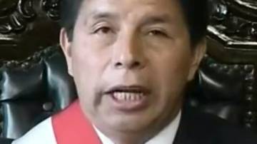 Pedro Castillo, presidente do Peru, em pronunciamento no qual anunciou o fechamento do Congresso e início de "governo de exceção"