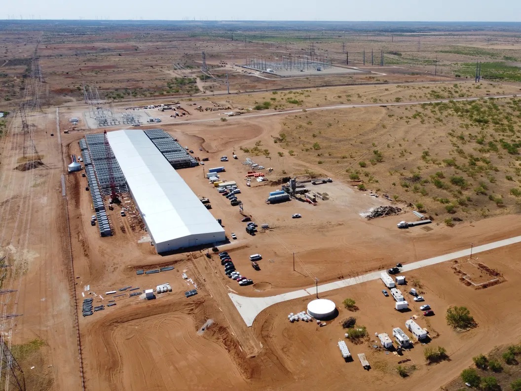 Fazenda de mineração da Argo Blockchain no Texas, EUA (Divulgação)