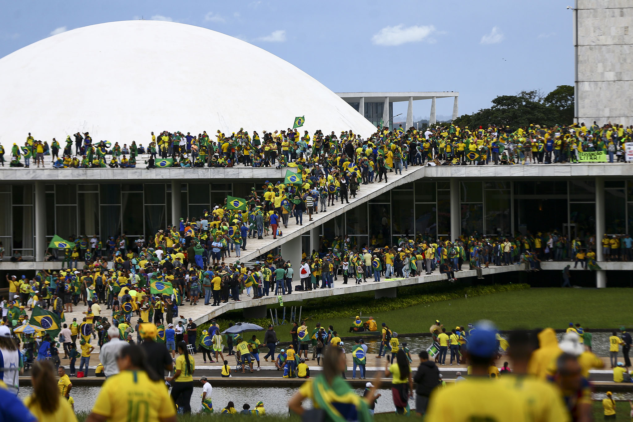 Manifestantes invadem Congresso, STF e Palácio do Planalto (Foto: Marcelo Camargo/Agência Brasil)