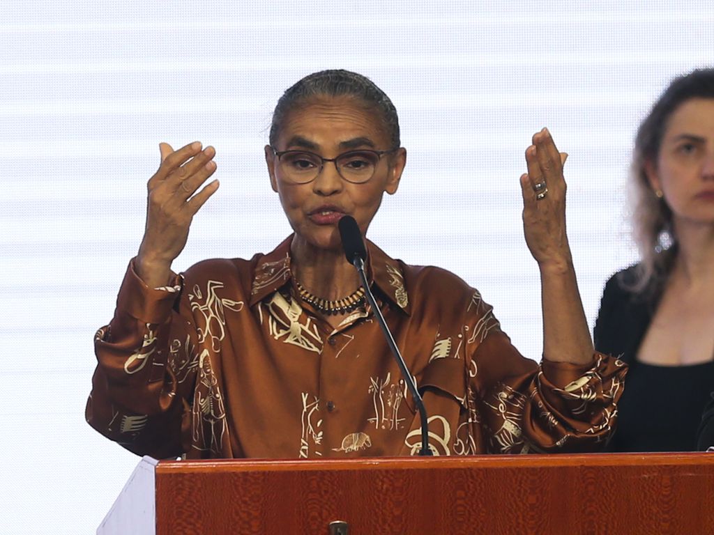 A ministra do Meio Ambiente, Marina Silva (Rede), assume o cargo, durante cerimônia de transmissão, no Salão Nobre no Palácio do Planalto (Foto: Valter Campanato/Agência Brasil)