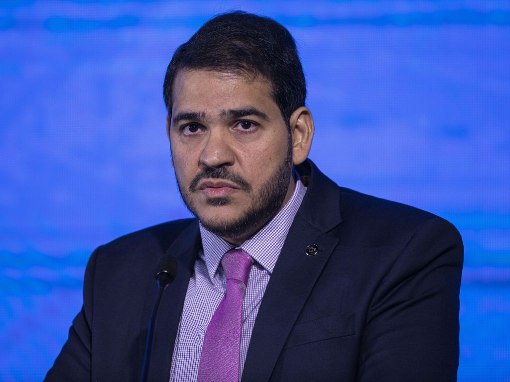 O ministro da Advocacia Geral da Uniāo (AGU), Jorge Rodrigo Araújo Messias, durante abertura da cerimonia de comemoração dos 30 anos da Advocacia Geral da Uniāo. (Foto: Joédson Alves/Agência Brasil).