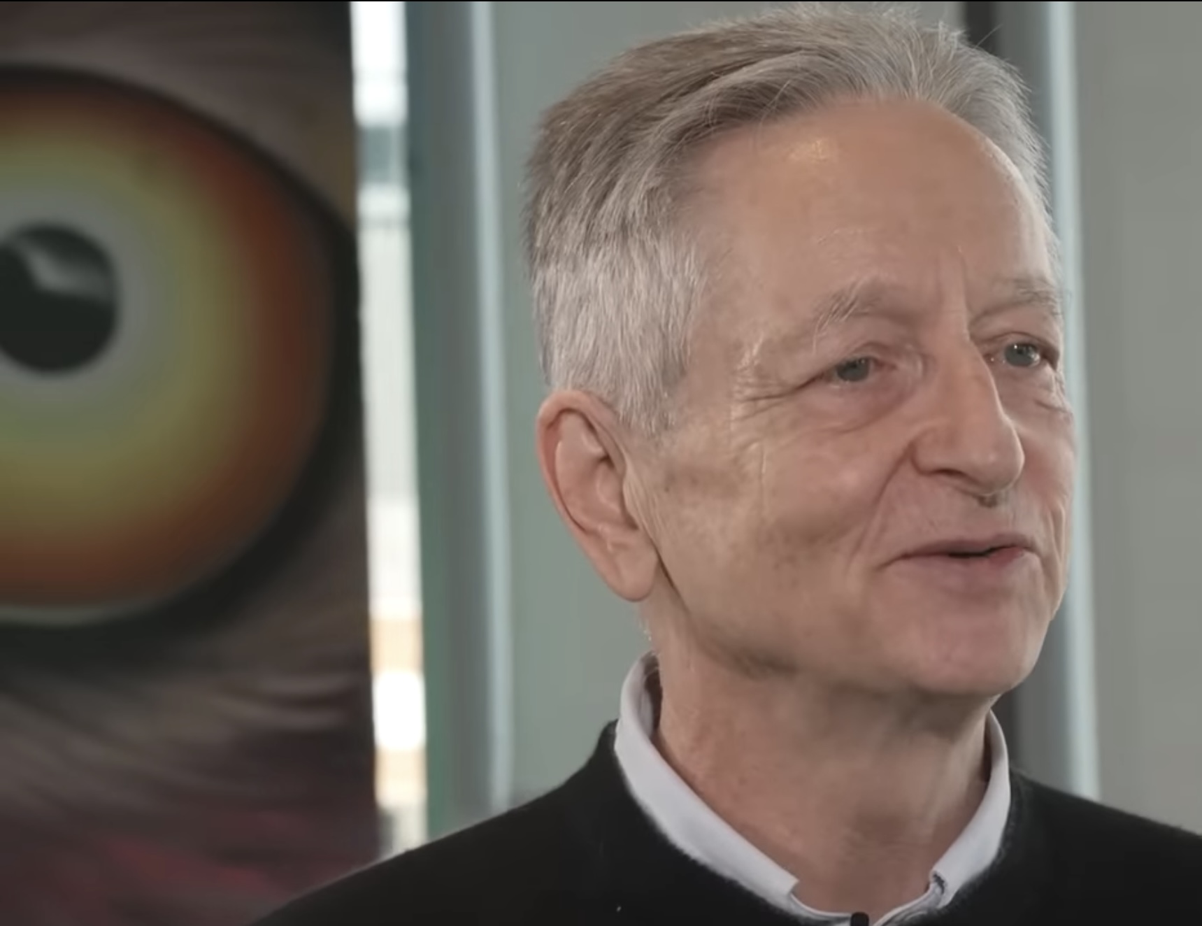 Geoffrey Hinton é um cientista da computação, que dividiu o Prêmio Turing em 2018 com outros dois cientistas de inteligencia artificial. Foto: Reprodução/Youtube