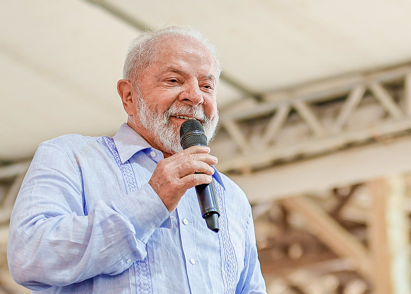 O presidente Luiz Inácio Lula da Silva (PT) faz discurso durante cerimônia alusiva à inauguração da Infovia 01 – Trecho Santarém (PA) - Manaus (AM). (Foto: Ricardo Stuckert/PR)