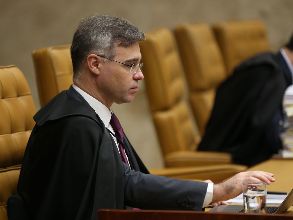 Brasília (DF) 07/06/2023 - O ministro do Supremo Tribunal Federal (STF), André Mendonça durante julgamento do marco temporal de terras indígenas. Foto: José Cruz/Agência Brasil