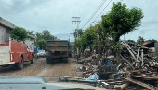 Exército faz operação no município Roca de Sales, no Rio Grande do Sul (Twitter/Exército Brasileiro)