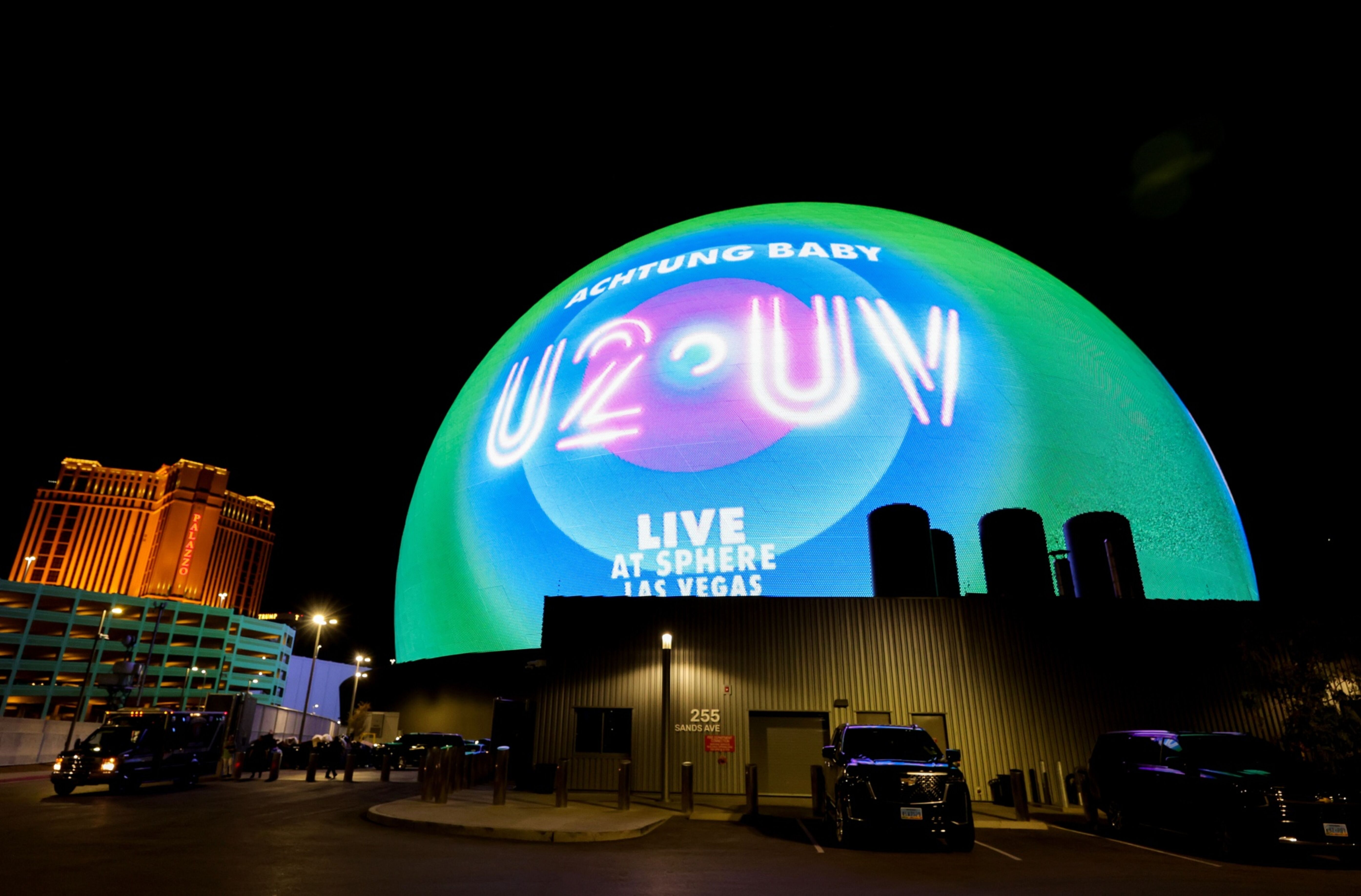 Sphere Las Vegas, inaugurada com show do U2 em 29/09/23 (Bloomberg)