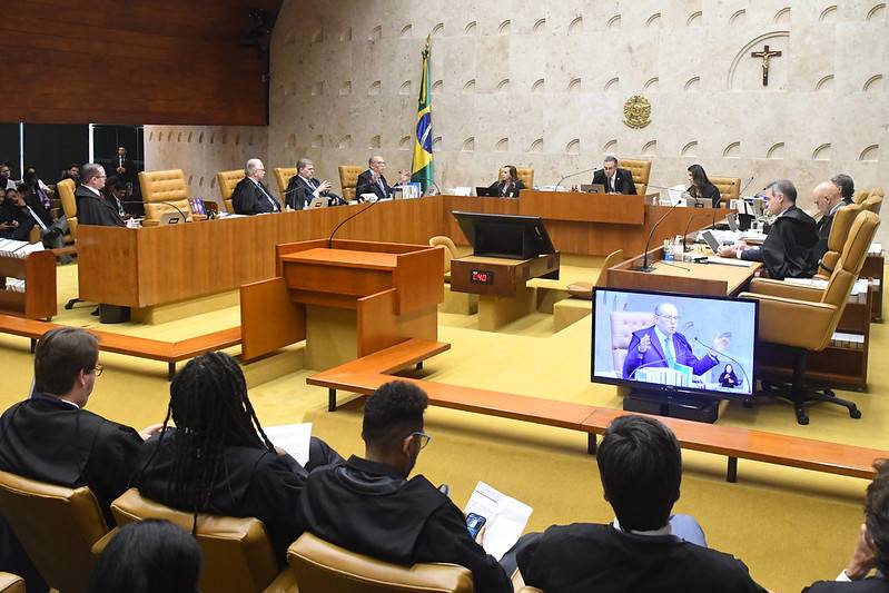 Ministros durante sessão plenária no STF (Foto: Carlos Moura/SCO/STF)