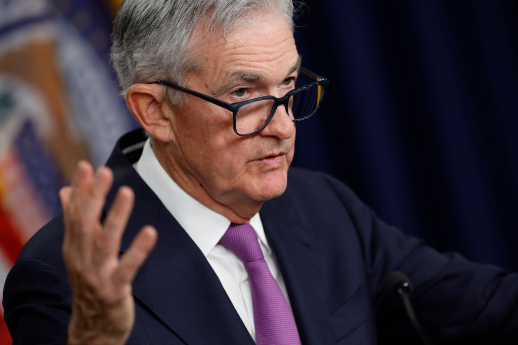 Presidente do Federal Reserve, Jerome Powell fala durante entrevista após reunião do Fomc (Chip Somodevilla/Getty Images)