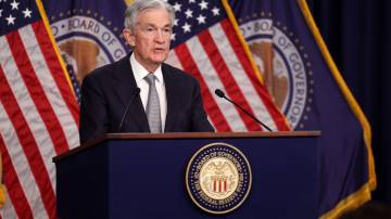 Presidente do Federal Reserve, Jerome Powell fala durante entrevista após reunião do Fomc (Kevin Dietsch/Getty Images)