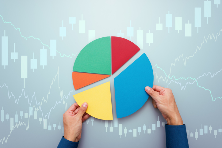 Foto de stock de Estratégia de investimento diversificado.