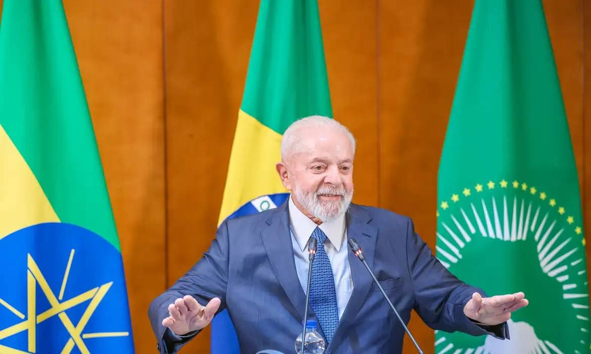 Presidente Luiz Inácio Lula da Silva em viagem à África, em fevereiro de 2024 (Ricardo Stuckert)