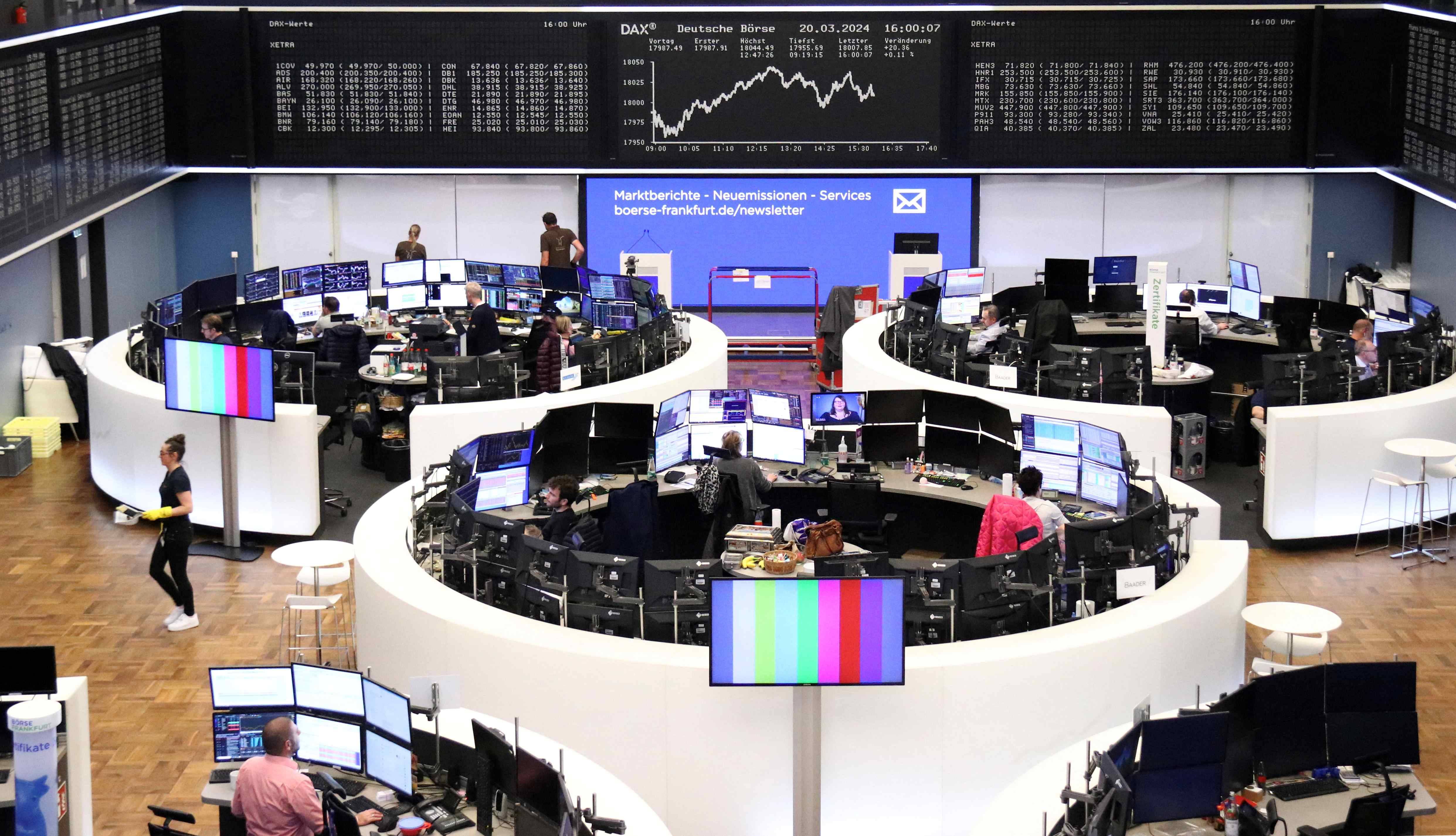 Bolsa de Frankfurt 20/03/2024. REUTERS/Staff