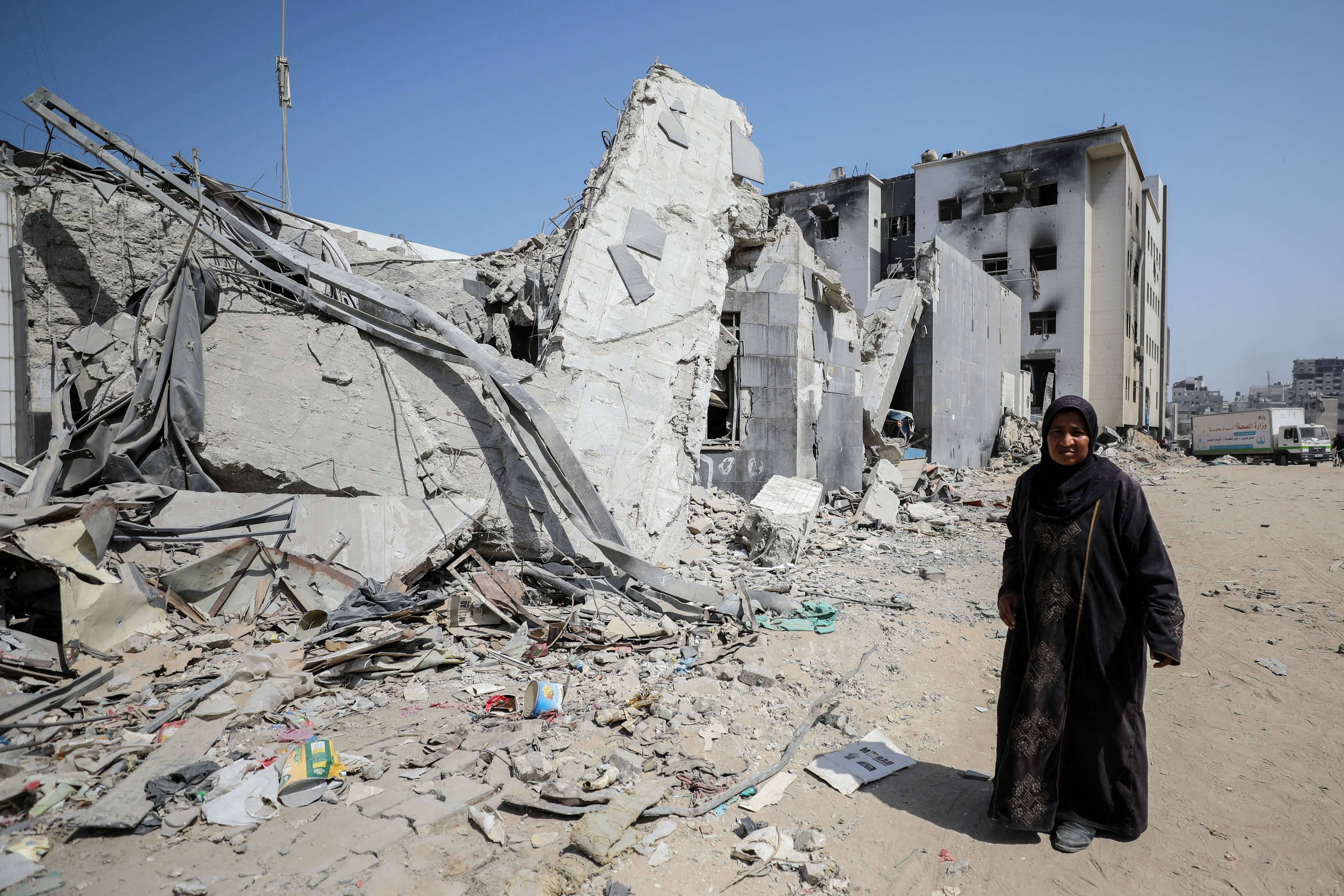 Região do Hospital Al Shifa, em Gaza  - 2/4/2024 (Foto:Dawoud Abu Alkas/Reuters)