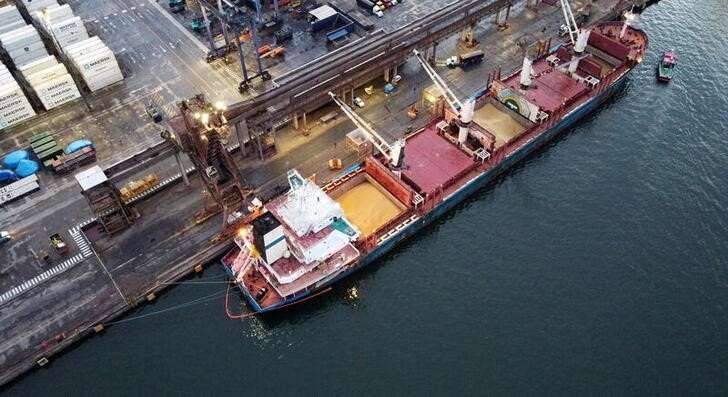 Cargueiro de soja dos EUA no Porto de Paranaguá  (Foto: REUTERS/Rodolfo Buhrer)