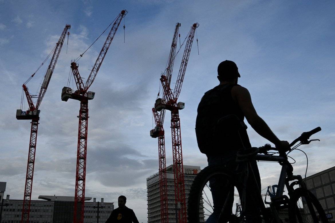 Local de construção em Berlim, na Alemanha (Foto: Annegret Hilse/Reuters)