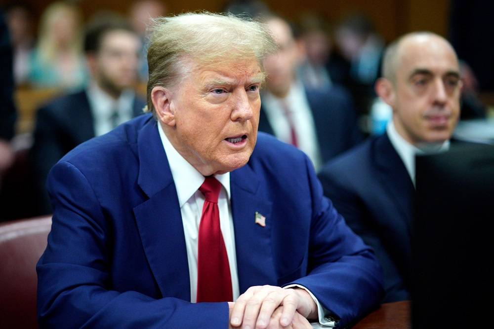 Donald Trump em tribunal de Nova York (Eduardo Munoz/Reuters/Bloomberg)