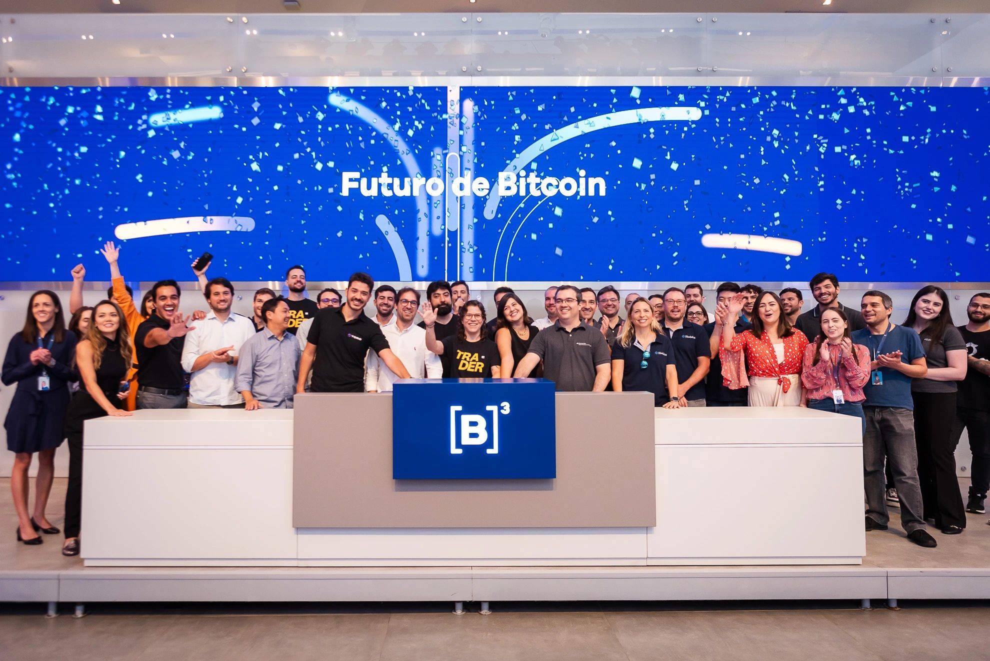 Lançamento do Futuro de Bitcoin na B3. Divulgação/B3
