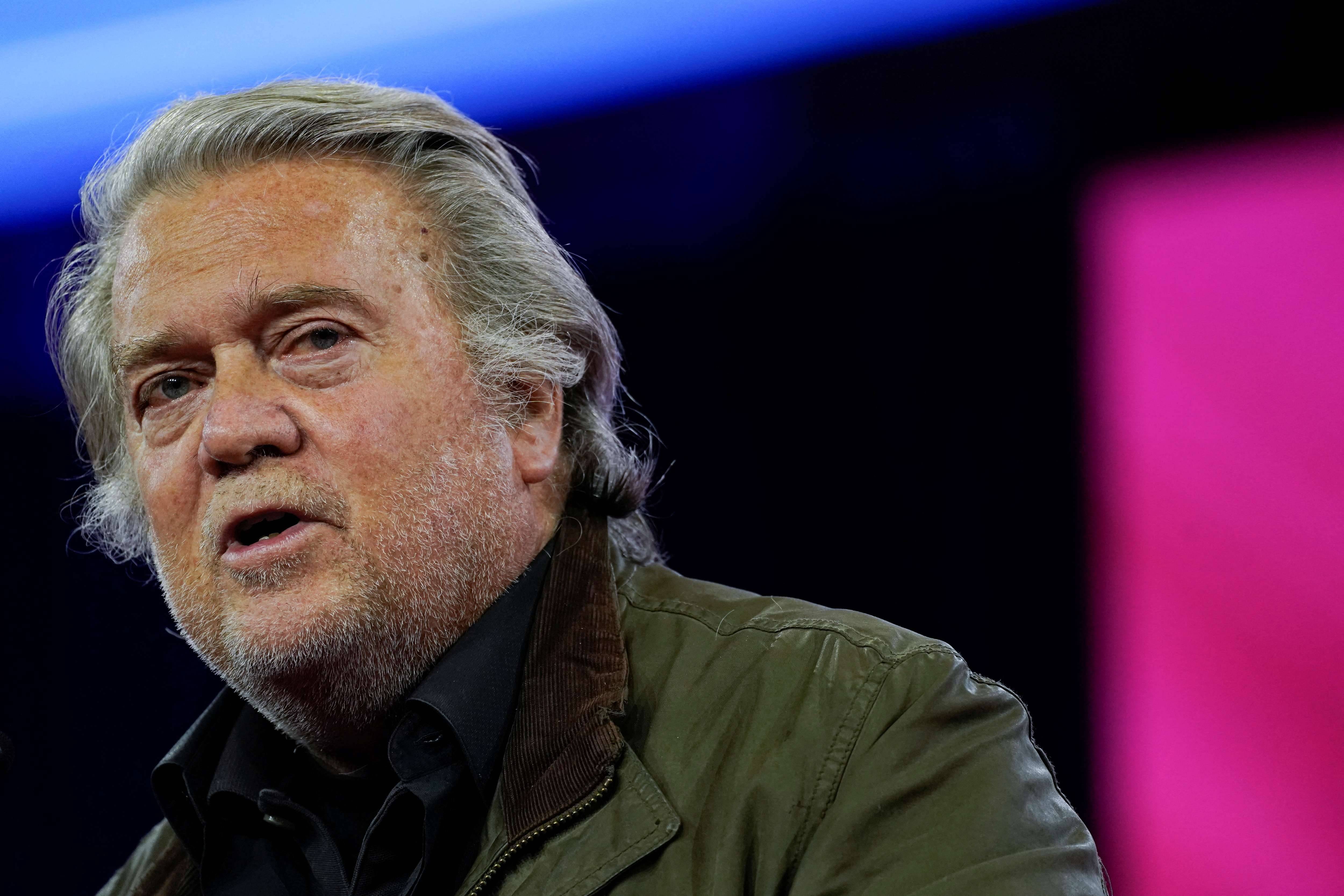 Steve Bannon em Maryland 24/2/2024 REUTERS/Elizabeth Frantz