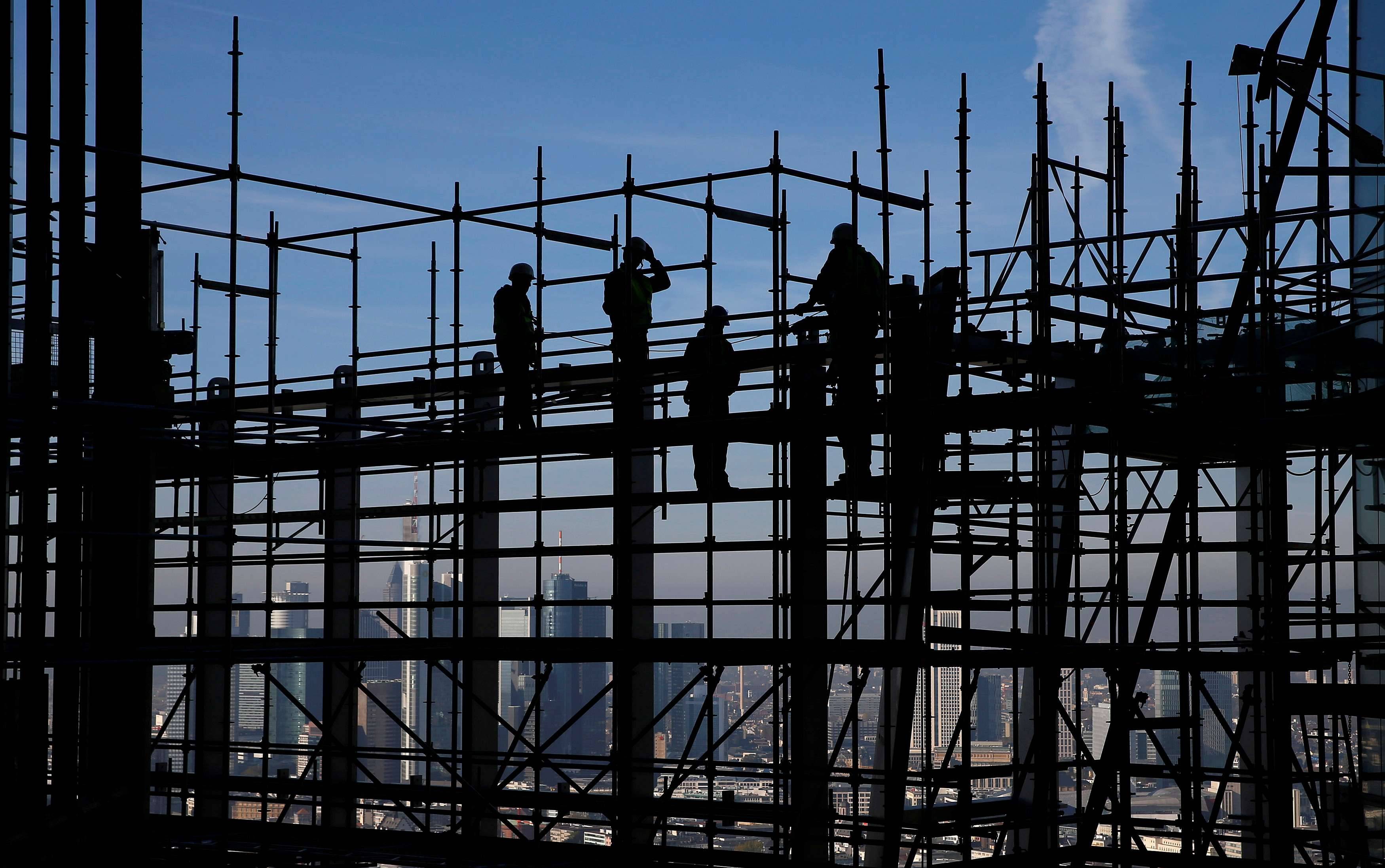Àrea de construção em Frankfurt, na Alemanha (Foto: Kai Pfaffenbach/Reuters)
