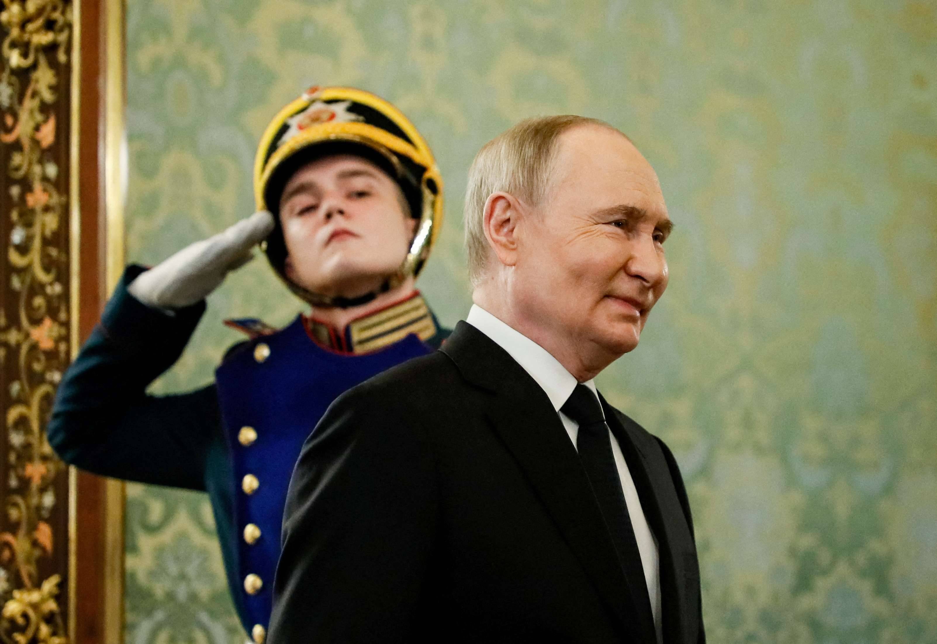 O presidente russo Vladimir Putin no Kremlin - 23/5/2024 (Foto: Yuri Kochetkov/Pool via Reuters)